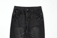 Nouveauté Jeans Bootcut Clean Fit pour Hommes Style Américain Jambes Évasées Denim Pantalons Rétro Effet Délavé Casual Pantalons pour Hommes