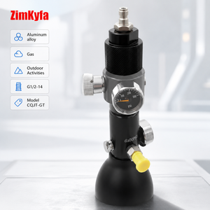 อะแดปเตอร์เติมแก๊สอลูมิเนียมอัลลอยสีดำ ZimaKyfa CQJT-GT เกลียว G1/2-14 สำหรับตัวควบคุม HPA CO2 ขนาด 8 มม. แบบถอดเร็ว ตัวผู้/ตัวเมีย ช่องต่อ 1 - Product Image 2