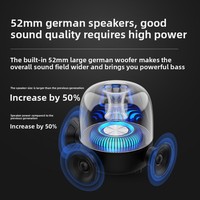 Subwoofer Compacto Woteli con Iluminación de Aspecto Brillante, Radio Estéreo, Soporte para Tarjeta TF, para Sistema de Audio en Casa/PC/Laptop/Escritorio