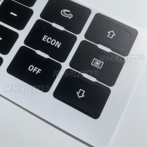 Autocollants de réparation pour boutons de commande de climatisation Audi A6 C5, noir mat, accessoires de voiture - Product Image 4