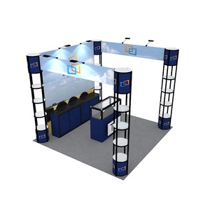 Xách tay nhôm gấp <span class=keywords><strong>LED</strong></span> <span class=keywords><strong>Showcase</strong></span> tháp hiển thị đứng Xoắn Ốc Xoắn thiết kế cho vải in ấn triển lãm thương mại hiển thị gian hàng - Product Image 2