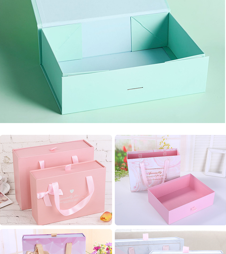 High quality wholesale black magnetic set gift box corrugated board packaging gift paper boxes