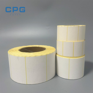 Customized White Self Adhesive Label <b>Paper</b> Direct Thermal Label Sticker 100x150mm 50x30mm 40x20mm Thermal Shipping Label - Product Image 1