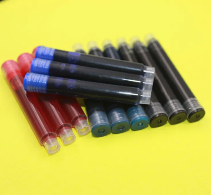 फाउंटेन पेन उपयोग सस्ते थोक प्लास्टिक स्याही सैक नीला काला रंग 1000pcs सेट प्रचारक उपहार