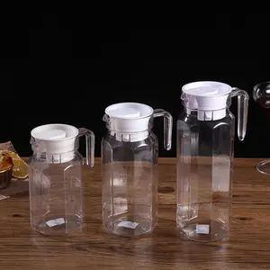 800ml High Quality Plastic Durable Using New Type Acrylic Pc Plastic Tie Kettle Clear Water Juice Jug