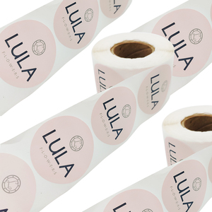 Etichette Adesive con Logo Stampato, Adesivi Rotondi in Vinile Impermeabili, Etichette per Imballaggio in Rotolo, Etichette per Prodotti/Merchandise - Product Image 1