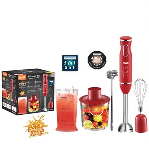 Europäischer Standard 5-in-1 Stabmixer mit Edelstahlgehäuse und Kunststoff-Mixaufsatz für Babynahrung, Milch, Saft und Fleischzerkleinerung - Product Image 1