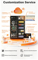 Máquina Expendedora Inteligente de Bebidas y Aperitivos con IA, Máquina Expendedora de Bebidas Frías y Alimentos Frescos con Tecnología de Reconocimiento Visual por IA, Doble Puerta