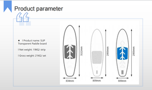 2025 mới hợp thời trang rõ ràng minh bạch sup mái chèo Hội Đồng Quản trị Inflatable Stand-Up paddleboarding phụ kiện lướt sóng Bán buôn phụ kiện - Product Image 5
