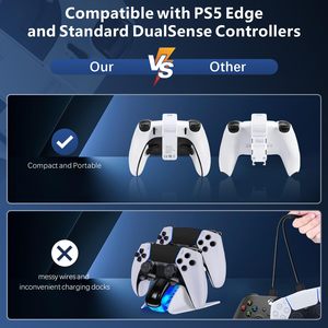 Amazear Fast Wireless Charger Battery Pack for PS5 <b>Controller</b> DualSense & Edge Rechargeable Extra Battery Portable Power Bank - Product Image 6