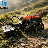 Tondeuse robotisée à navigation autonome RTK, tondeuse à gazon sur chenilles de 40 CV avec GPS pour projet de ferme solaire à grande échelle