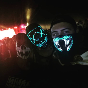 Máscara LED Finegreen Nova Chegada 2021 Máscara de Halloween Moda Atacado Máscara de Festa Elétrica - Product Image 3