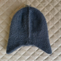 Bonnet en mohair acrylique multicolore avec couvre-oreilles, motif flocon de neige, petite étiquette décorative, résistant au vent, pour l'automne et l'hiver, idéal pour l'extérieur