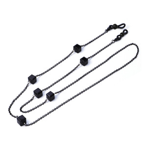 Autriche Bloc Noir Agate Cristal Femmes Métal Acier Inoxydable <span class=keywords><strong>Lunettes</strong></span> Spectacle Chaîne Sangle Titulaire, <span class=keywords><strong>Lunettes</strong></span> de Soleil Chaîne à <span class=keywords><strong>Tenir</strong></span> - Product Image 1