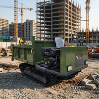 Mini-dumper chenillé diesel de 2 tonnes à déchargement automatique pour travaux en verger
