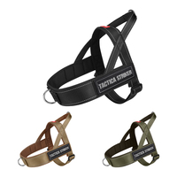 Harnais tactique en nylon de style selle, réglable, réfléchissant, résistant aux explosions, pour chien, usage extérieur, robuste et personnalisé