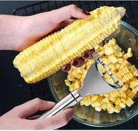 RVS maïs schiller, maïs ontkorner, maïs dorsmachine, schiller met ergonomische handgreep, fruit- en groentegereedschap voor de keuken