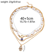 Collier de perles en gros, nouveau pendentif en alliage de style européen et américain, accessoires unisexes en bambou, cadeau tendance haut de gamme de niche