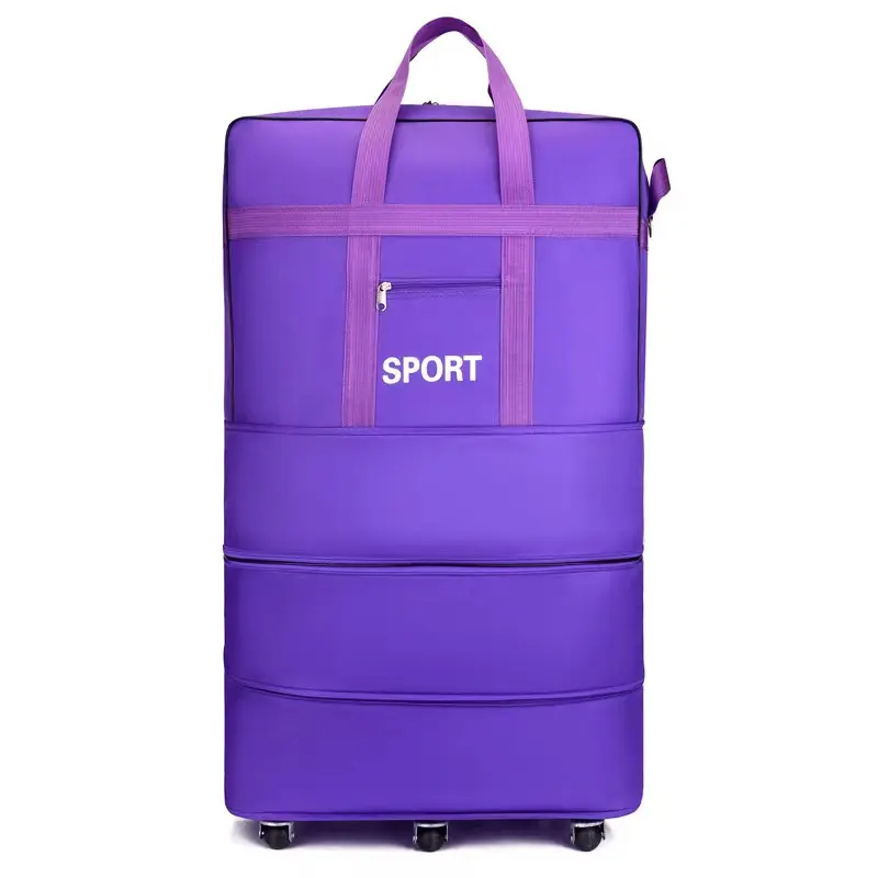 22 inch air consignment oxford waterproof large capacity moving travel bag with extended 4 wheels