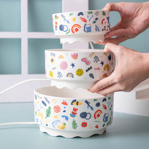 Bol en céramique chauffant pour chat avec design isolant pour nourrir à l'eau et à la nourriture chaude - Product Image 4