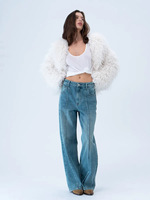 Manteau en fausse fourrure pour femme, élégant, décontracté, en peluche, chaud, écologique, à manches longues, pour l'hiver