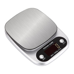 Balance de cuisine en acier inoxydable 10 kg, balance numérique pour la pâtisserie, les aliments et les médicaments, avec alimentation par piles - Product Image 1