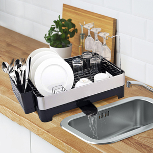 Vendita calda utensili per la conservazione in alluminio piatto 2 livelli cucina in metallo 304 acciaio inossidabile scaffale per piatti - Product Image 2