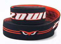 Bande élastique brodée jacquard en polyester/nylon, couleur personnalisable pour les sports et les activités de plein air
