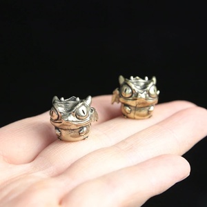 Pendentifs Fidget Spinners DIY en laiton motif lézard mignon, faits main, en métal, pour EDC, avec cordon tressé en paracorde, accessoire pour l'extérieur - Product Image 3