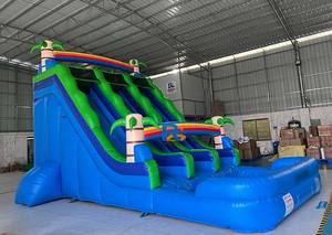 Tobogán Acuático Inflable de Doble Carril, Toboganes Acuáticos Inflables Comerciales de PVC con Piscina para Niños, Tobogán Acuático Inflable Gigante - Product Image 2