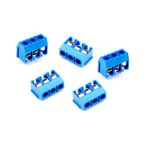 Bloques de terminales de tornillo para PCB rectos de 3 polos y 5 mm para cables eléctricos, 10 piezas - Product Image 1