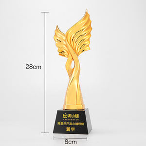 Trofeo de resina de vidrio de resina de águila de oro grabado personalizado 2017 - Product Image 1