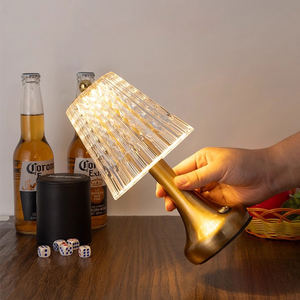 Lámpara de Mesa Moderna con Pantalla de Tambor LED Recargable - Luz Ambiental Portátil Flexible para Acampar al Aire Libre con Batería de Larga Duración - Product Image 3