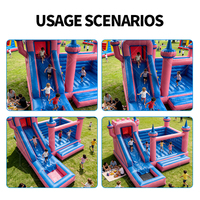 Château gonflable rose AirFunPro en PVC, modèle animal de dessin animé, trampoline gonflable facile à monter pour 10 personnes, vente en gros
