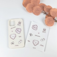 Autocollants de page découpés sur mesure de haute qualité, impression couleur intégrale, étiquettes PVC imperméables pour coques de téléphone