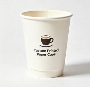 Vasos de Papel Impresos Personalizados con su Propio Logotipo, Vasos de Café Desechables de Alta Calidad para Pizzerías y Cafeterías de Marca - Product Image 1