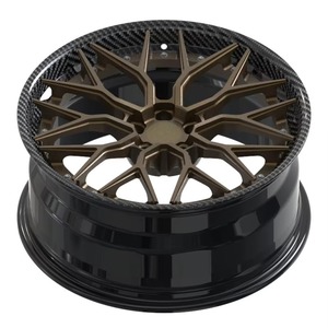Rueda de Carreras de Cinco Radios, Llanta de Fibra de Carbono Completa y Borde Personalizado, Buje de Aleación Forjada en Color Personalizado, Llanta de Alto Rendimiento para Automóvil de Pasajeros - Product Image 1