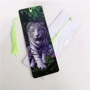 Kustom 3d lenticular bookmark dipersonalisasi 3d lenticular bookmark bookmark dengan rumbai