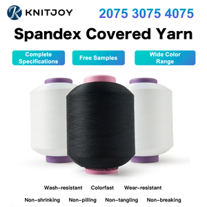 Entrega Rápida, Hilo de Poliéster Teñido 2075 3075 4075, Hilo de Spandex de Núcleo Único Recubierto para la Fabricación de Calcetines - Product Image 4