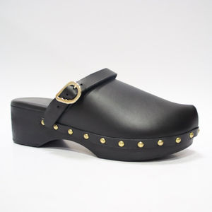 أحذية نسائية بكعب ويدج, أحذية نسائية بكعب ويدج من الجلد بنعل خشبي صلب من الطراز اليوناني القديم للنساء - Product Image 1