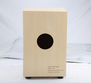 GECKO CL93 caixa de tambor Cajon instrumento de percussão em tamanho real corda de madeira de aço natural preto de bordo encaracolado - Product Image 2