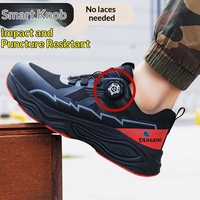 Chaussures de travail légères à embout d'acier, anti-écrasement, anti-perforation, résistantes aux taches, chaussures de sécurité pour chantier