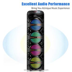 Système de haut-parleurs Bluetooth portables d'extérieur ZQS8403, dernier modèle, éclairage LED RGB, quatre haut-parleurs de 8 pouces, radio de fête, AUX - Product Image 2