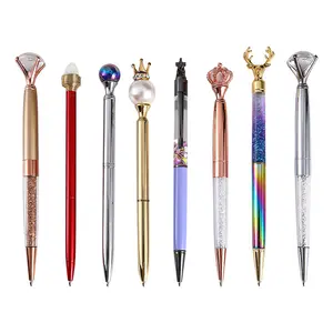 Giveaways-bolígrafos Posh de diamantes, adornos de cuentas, bolígrafos de tinta decorativas, Boutique, bolígrafos de cristal con dijes