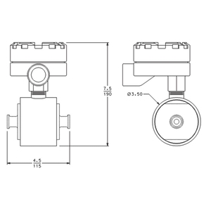 Sensor de Conductividad Toroidal Sanitario 245 de Flujo Continuo, Diseño de Flujo No Invasivo para Instalación Industrial en Línea - Product Image 1