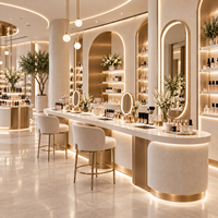 Comptoir de présentation de maquillage, station de test de produits de beauté personnalisée pour les magasins de cosmétiques