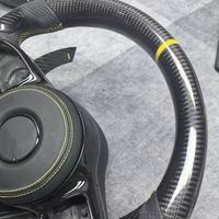Volant de voiture en fibre de carbone modifié, adapté aux Mercedes-Benz AMG W205 W214 W222 W223 C63 C43, volant en fibre de carbone