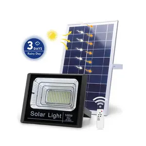 Controle remoto inteligente de segurança, 2 anos de garantia, ip65, 30w, 600w, 100w, 200w, dc, painel solar externo, alimentado por luz para inundação de segurança