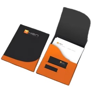 <span class=keywords><strong>A4</strong></span> A5 hai túi thư mục biểu tượng tùy chỉnh nộp hồ sơ sản phẩm kinh doanh trường 350GSM giấy chứng nhận tài liệu tập tin trình bày thư mục - Product Image 1