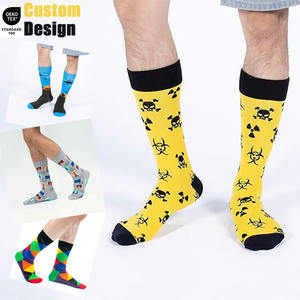 Calcetines de Vestir Personalizados para Hombre, de Algodón, Divertidos, Coloridos, Estilo <span class=keywords><strong>Crazy</strong></span> Crew - Product Image 1